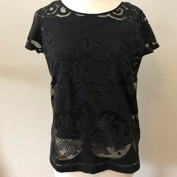 Banana Republic Tops - Banana Republic Lace Short-Sleeve Top